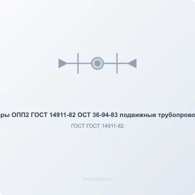 Опоры ОПП2 ГОСТ 14911-82 ОСТ 36-94-83 подвижные трубопроводов